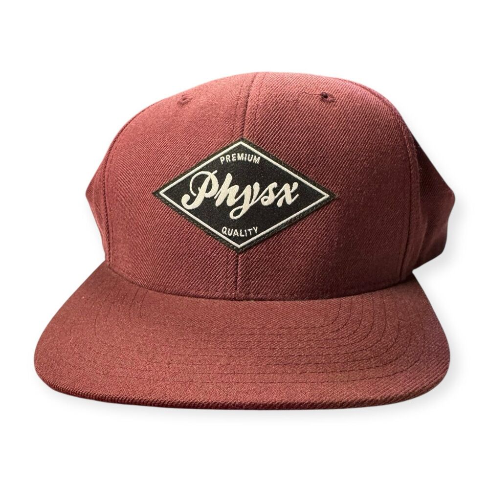 Physx Burgandy Snapback‎ Hat Adjustable Flat Bill Skater